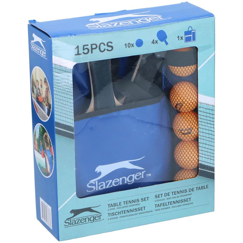 Slazenger - Branded ping pong / table tennis set 15 items 4