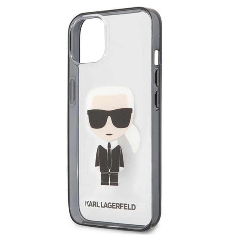 Karl Lagerfeld Ikonik Karl - Case for iPhone 13 mini (Transparent / Black Frame) 6