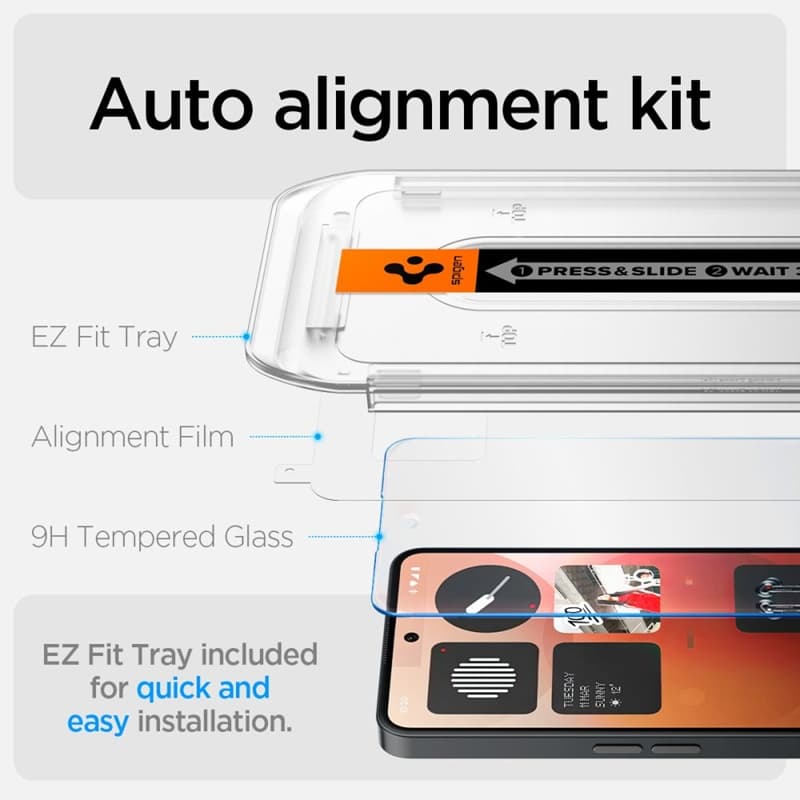 Spigen GLAS.TR EZ FIT - Tempered Glass for Nothing Phone 3a / 3a Pro 2