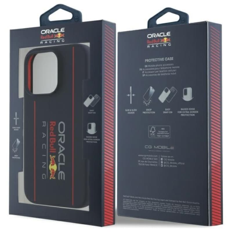 Red Bull Silicone Vertical Logo MagSafe - iPhone 16 Pro Max Case (Navy Blue) 8