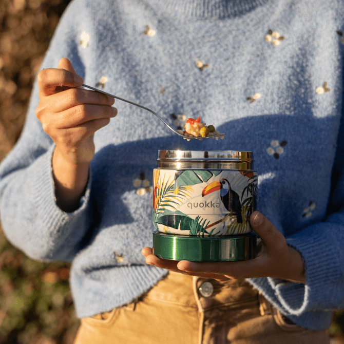 Quokka Whim Food Jar - Thermal Lunchbox / Lunch Thermos 360 ml (Tropical) 2