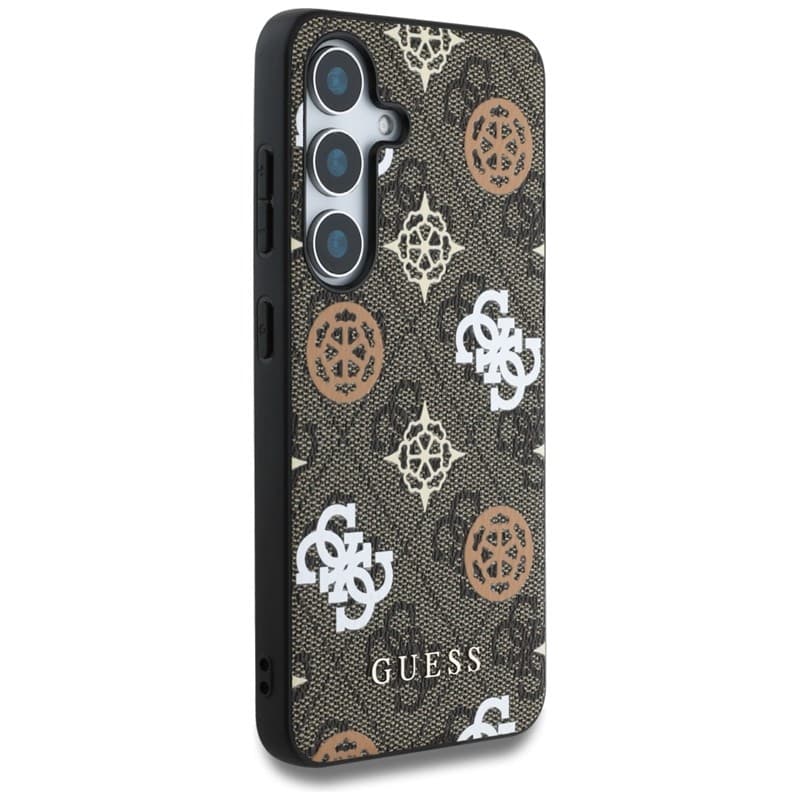 Guess 4G Printed Colored Peony Pattern MagSafe - Case for Samsung Galaxy S25 (brown) 4
