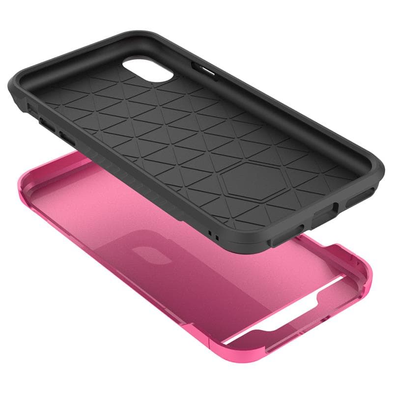 Zizo Star Diamond Hybrid Cover for iPhone X (Pink/Black) 3