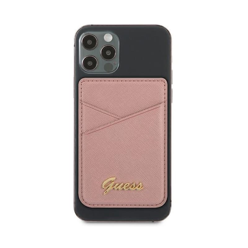 Guess Wallet Card Slot MagSafe Saffiano - Magnetic Wallet (pink) 2