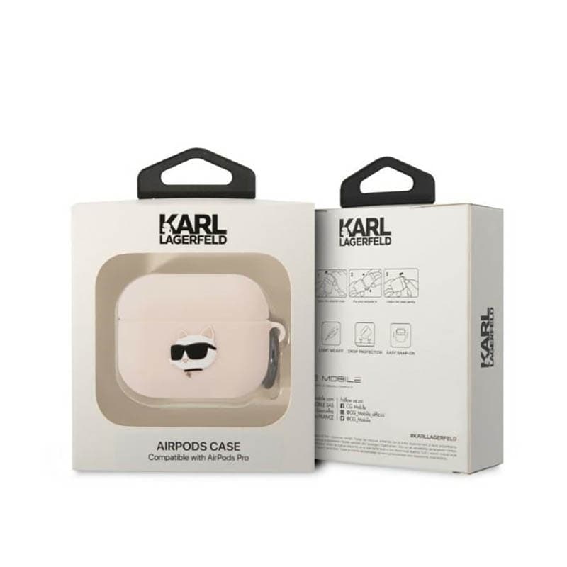 Karl Lagerfeld Silicone NFT Choupette Head 3D - AirPods Pro Case (pink) 3