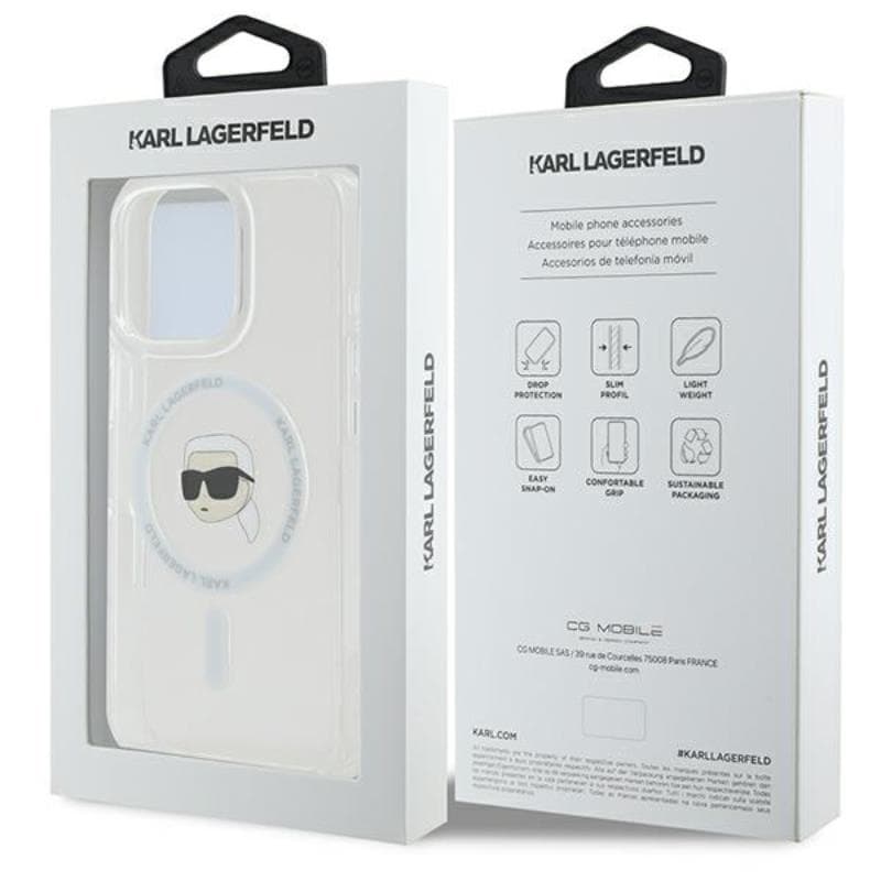 Karl Lagerfeld IML Metal Karl Head MagSafe - Case for iPhone 16 Pro (white) 8