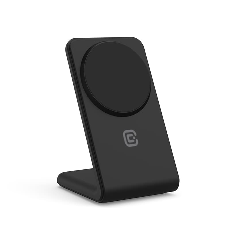 Crong MagSpot Stand - 2-in-1 Wireless Charger with MagSafe for iPhone and AirPods (Black) 7