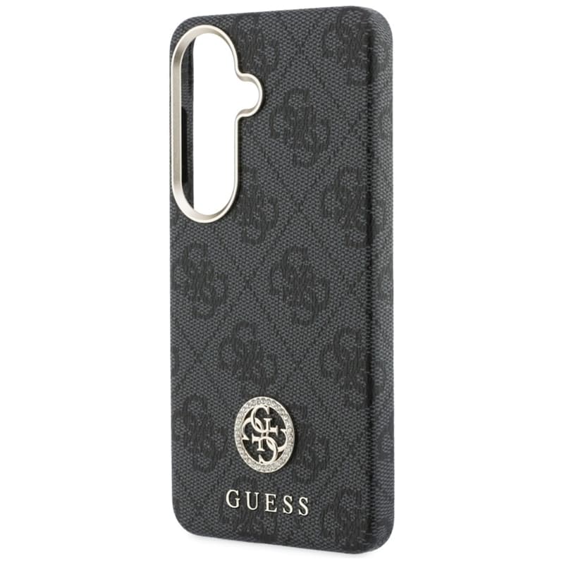 Guess 4G Rhinestone Round Logo MagSafe - Samsung Galaxy S26 Case (Black) 6