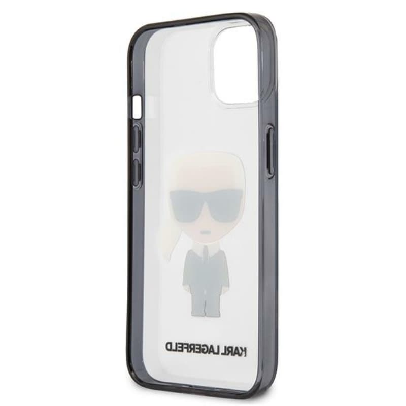 Karl Lagerfeld Ikonik Karl - Case for iPhone 13 mini (Transparent / Black Frame) 7