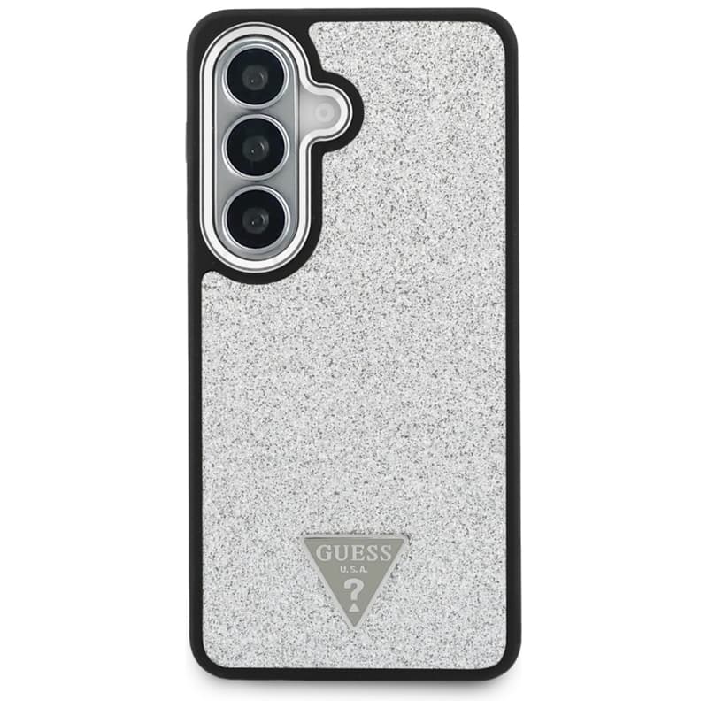 Guess Fixed Glitter Triangle MagSafe - Samsung Galaxy S26 Case (Silver) 3