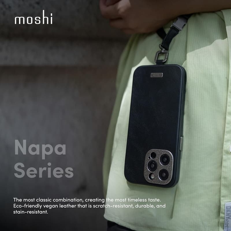 Moshi Napa MagSafe - Leather case for iPhone 15 Pro (Eggnog White) 8