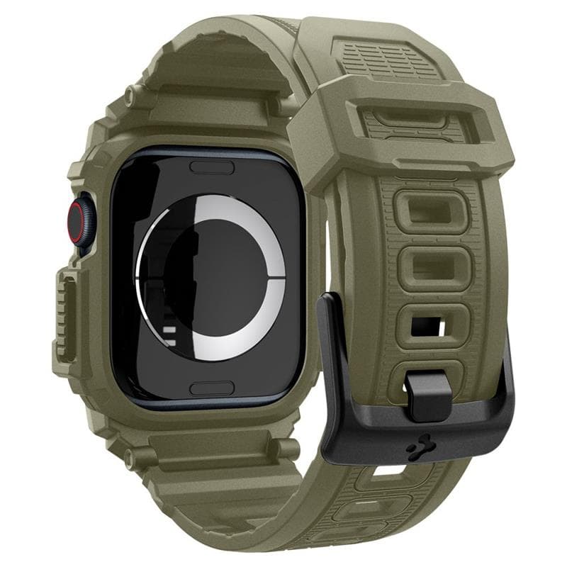 Spigen Rugged Armor Pro - Band with Case for Apple Watch 10 46 mm (Vintage Khaki) 2