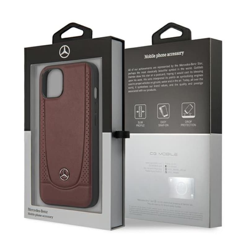 Mercedes Leather Urban - Case for iPhone 13 mini (Red) 8