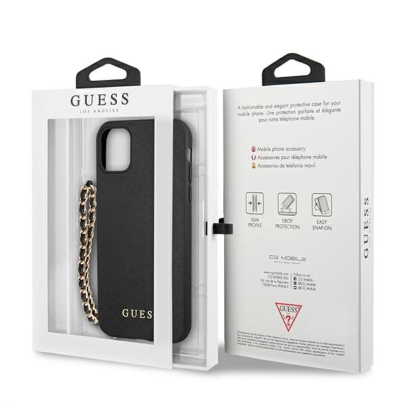 Guess Saffiano Chain - iPhone 11 Case (Black) 8