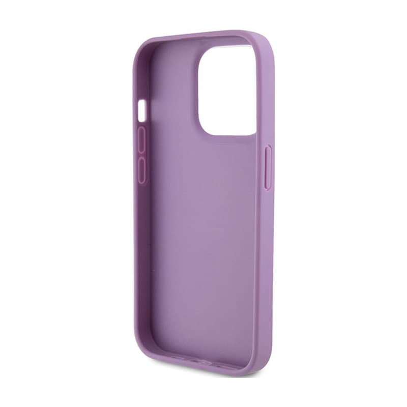 Guess Leather 4G Stamped - Case for iPhone 15 Pro Max (Purple) 7