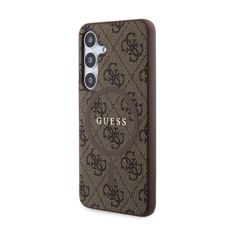 Guess 4G Collection Leather Metal Logo MagSafe - Case Samsung Galaxy S24 (Brown) 2