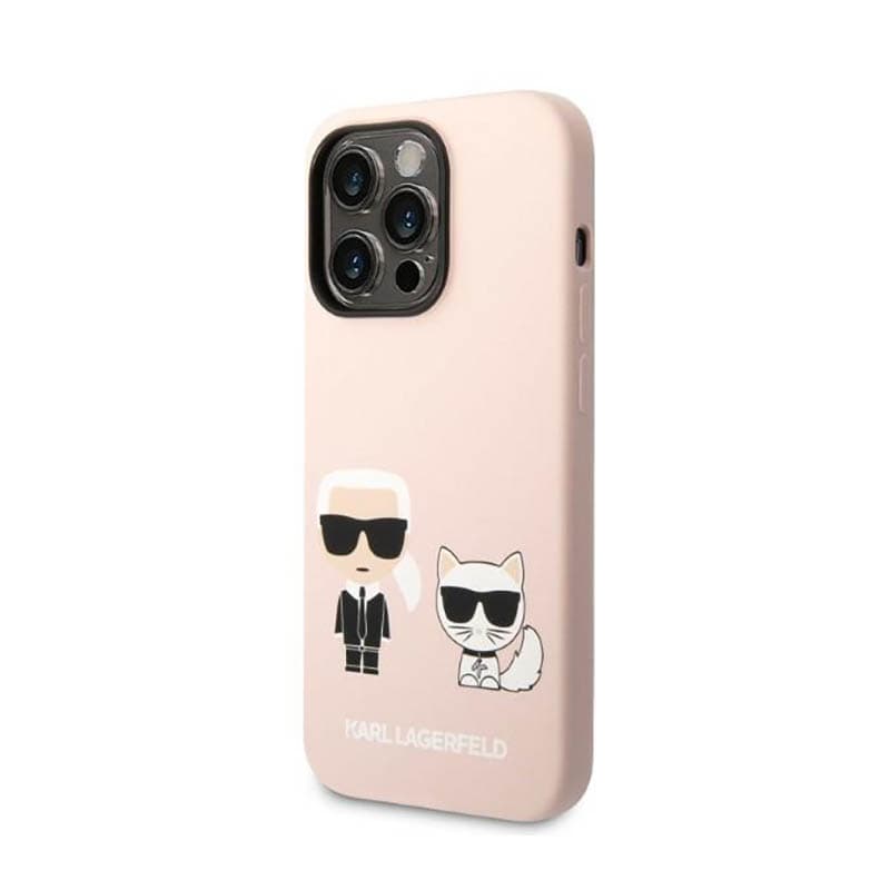 Karl Lagerfeld Liquid Silicone Karl & Choupette MagSafe - Case for iPhone 14 Pro (Pink) 2