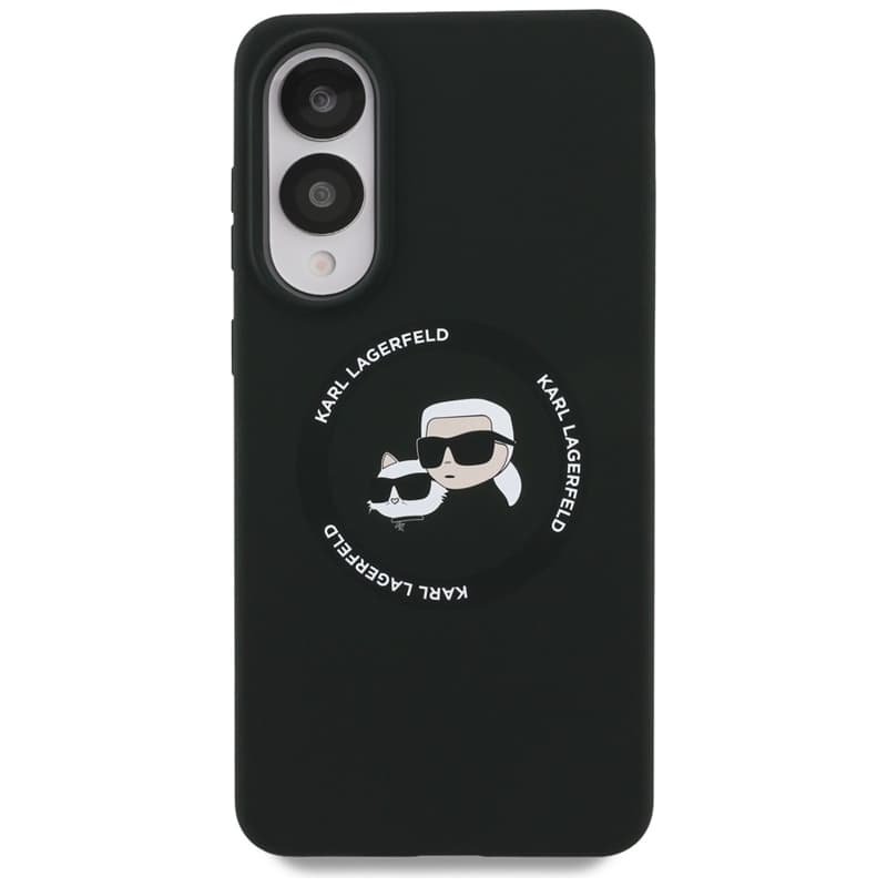 Karl Lagerfeld Silicone Double Heads And Circle MagSafe - Case for Samsung Galaxy S25 Edge (black) 3