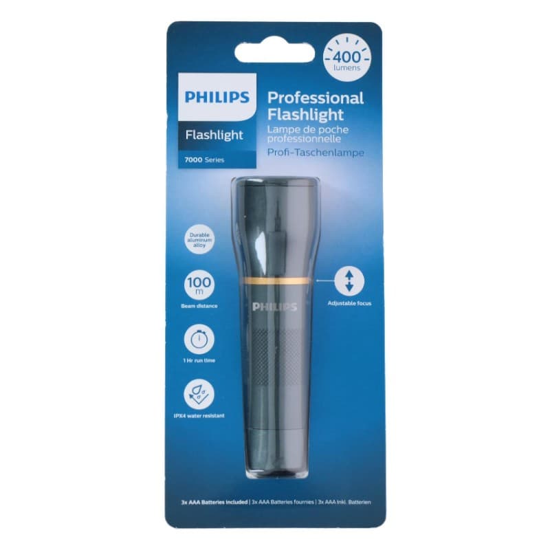 Philips - Aluminum LED flashlight 400 lumens waterproof IPX4 2