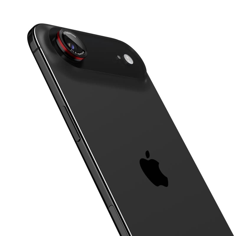 Spigen Optik Pro L-Series Glas.TR EZ Fit 2-Pack – Lens Protective Glass for iPhone Air (2 pcs) (Black / Red) 3