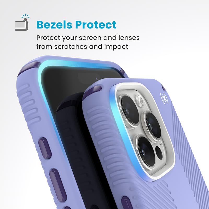 Speck Presidio2 Grip ClickLock & MagSafe - iPhone 16 Pro Max Case (Future Lavender / Cassis Purple / White) 6