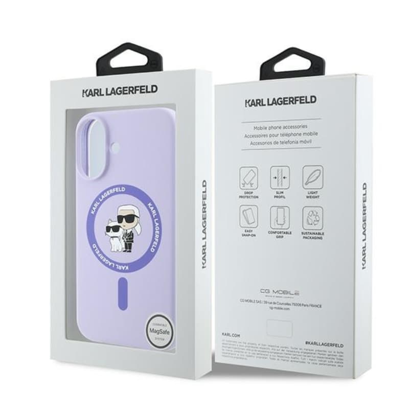 Karl Lagerfeld Silicone Karl & Choupette Ring MagSafe - Case iPhone 16 Plus (purple) 8