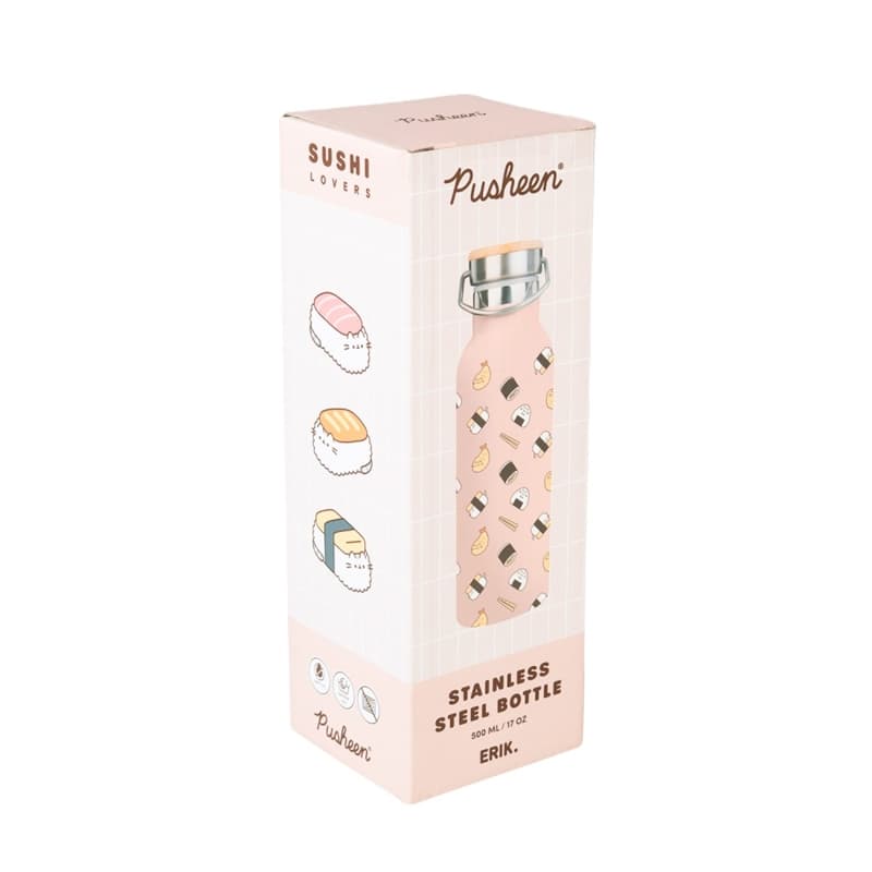 Pusheen - Stainless steel thermal bottle with handle from the Sushi Roll collection 500 ml 2