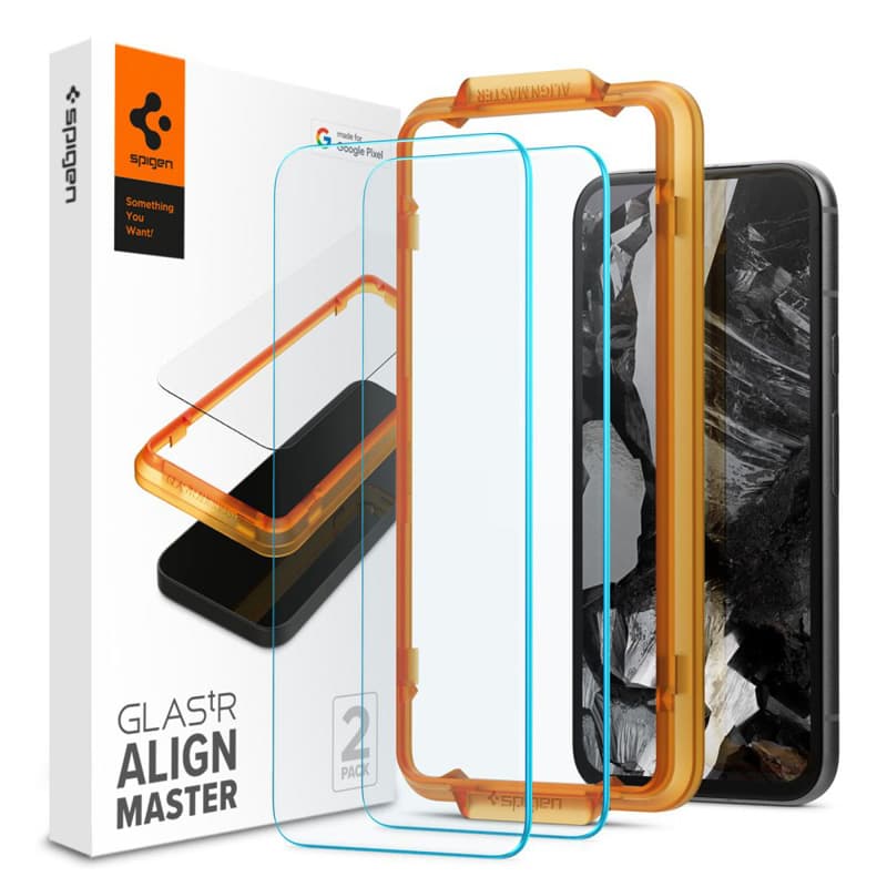 Spigen Alm Glas.TR 2-Pack - Tempered glass for Google Pixel 8A (Transparent)