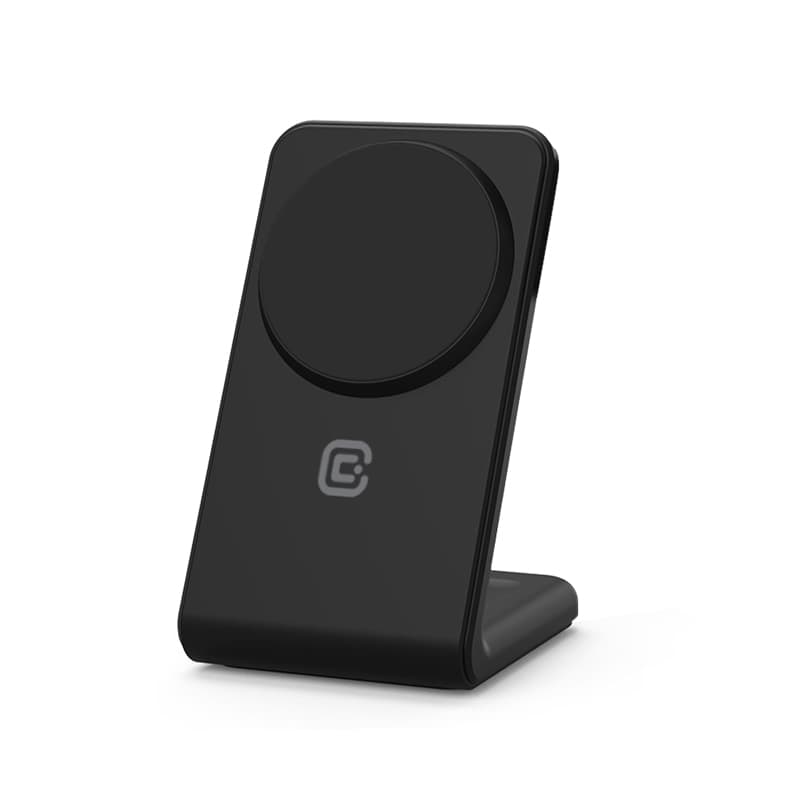 Crong MagSpot Stand - 2-in-1 Wireless Charger with MagSafe for iPhone and AirPods (Black) 8