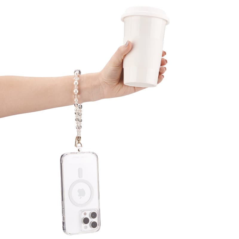 Case-Mate Beaded Phone Wristlet - Universal phone lanyard (Crystal Pearl) 8