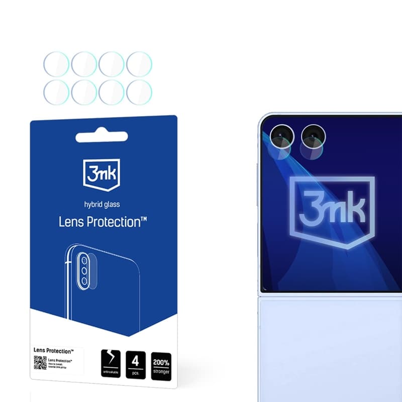 3mk Lens Protection - Camera lens glass for Samsung Galaxy Z Flip 7 (4 sets)