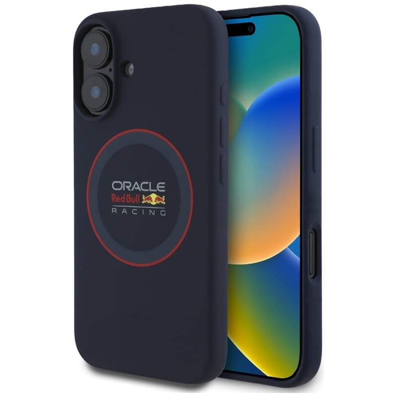 Red Bull Silicone Red Ring MagSafe - iPhone 16 Case (Navy Blue)