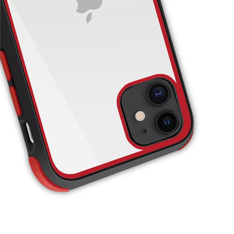 Crong Trace Clear Cover - iPhone 11 Pro Case (Black/Red) 3