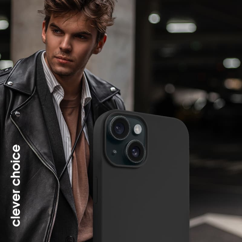 Crong Color Cover - iPhone 15 Case (Black) 4
