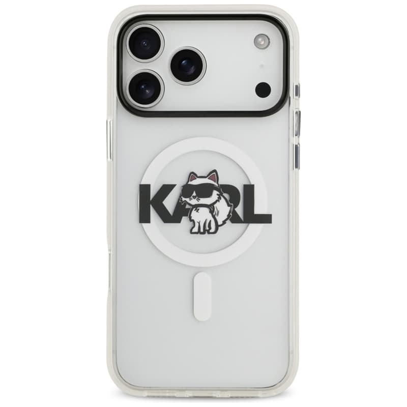 Karl Lagerfeld IML Choupette Sketch Logo MagSafe - Case for iPhone 17 Pro (transparent) 3