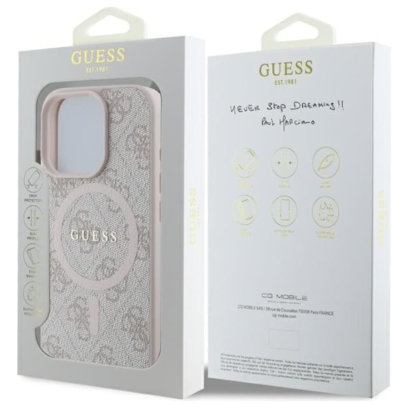 Guess 4G Ring Classic Logo MagSafe - Case for iPhone 16 Pro Max (pink) 8
