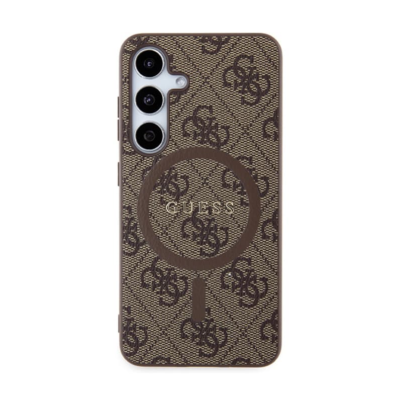 Guess 4G Collection Leather Metal Logo MagSafe - Case Samsung Galaxy S24 (Brown) 3