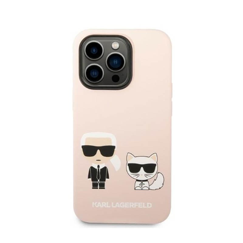 Karl Lagerfeld Liquid Silicone Karl & Choupette MagSafe - Case for iPhone 14 Pro (Pink) 3