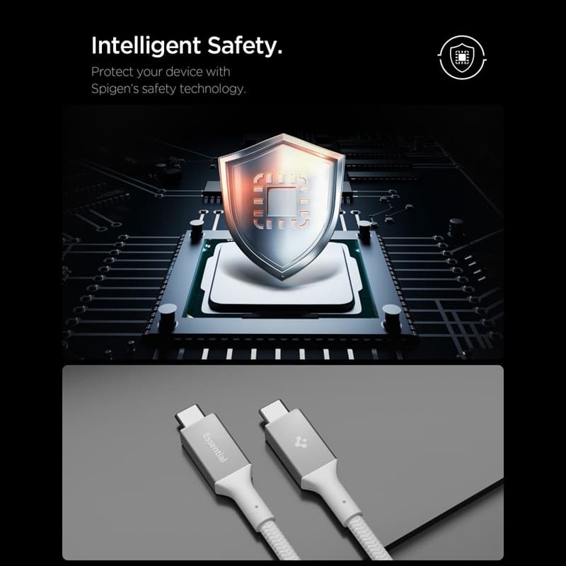 Spigen EB10015CC Essential - USB-C to USB-C PD Cable 100W 1.5m (White) 7