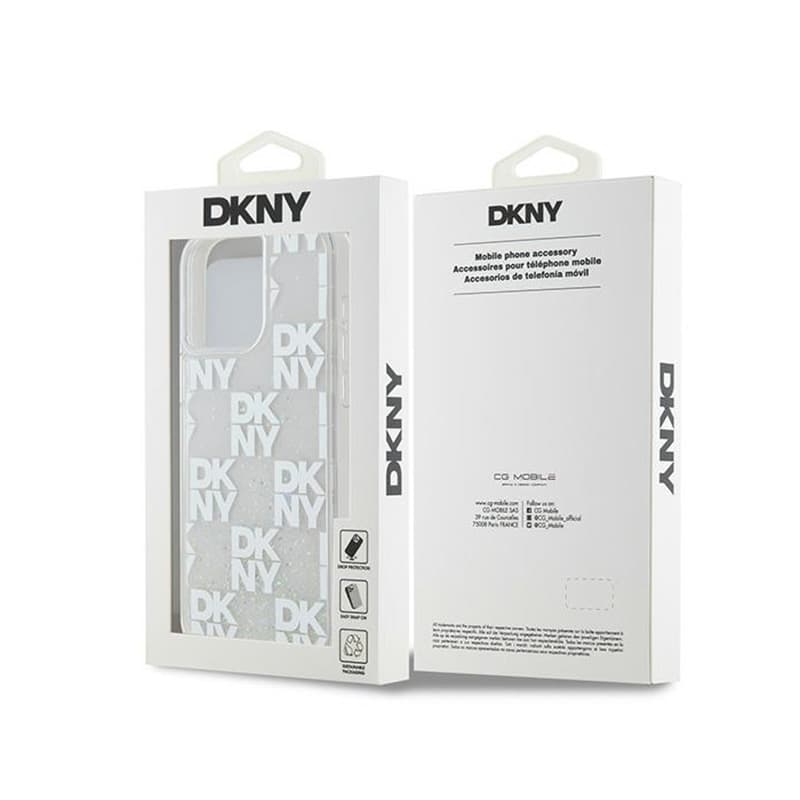 DKNY Liquid Glitter Multilogo - Case for iPhone 15 Pro Max (white) 8