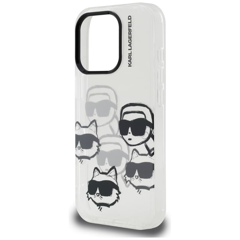 Karl Lagerfeld IML Multi K&C Head Pattern - Case for iPhone 16 Pro (transparent) 6