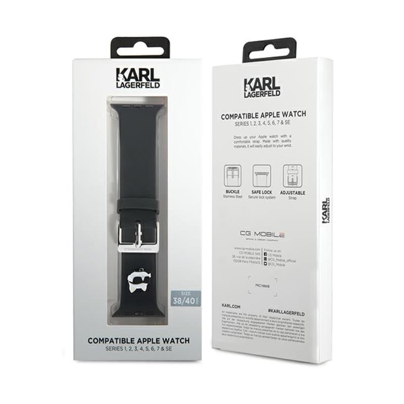 Karl Lagerfeld 3D Rubber Choupette Head NFT - Strap for Apple Watch 38/40/41 mm (black) 4