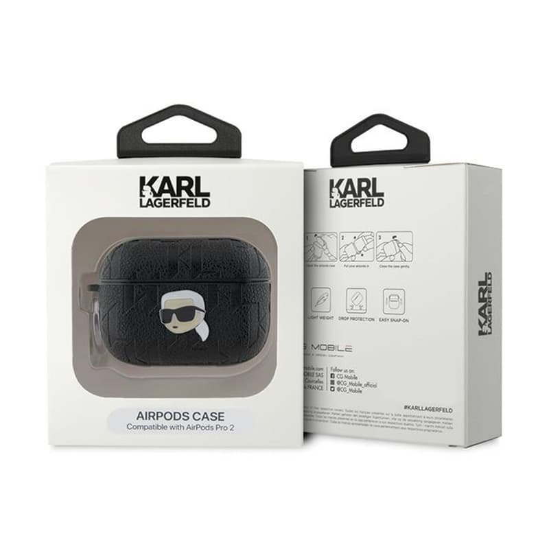 Karl Lagerfeld Monogram Karl Head - AirPods Pro 2 Case (black) 4