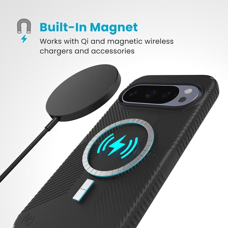 Speck Presidio2 Grip Magnet - Case Google Pixel 10 Pro XL (Black/Slate Grey) 3