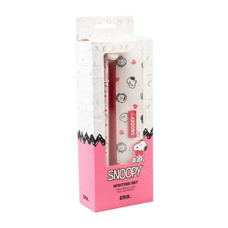 Snoopy - Pencil case with pen and pencil set from the Love Season collection 2