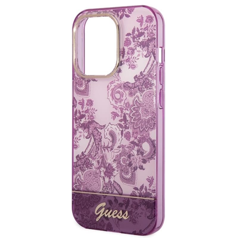 Guess Porcelain Collection - Case for iPhone 14 Pro Max (Fuchsia) 6