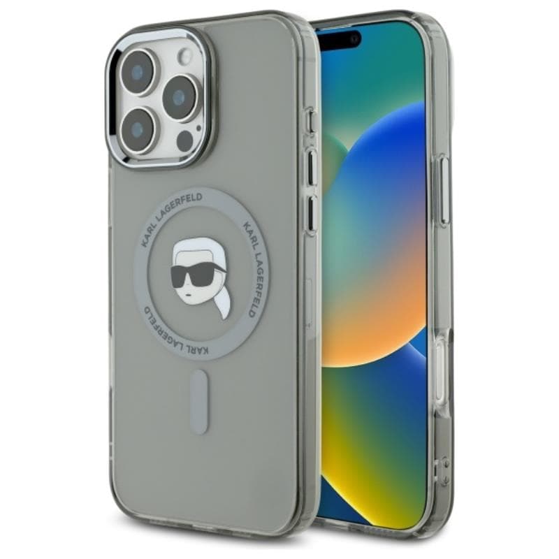 Karl Lagerfeld IML Metal Karl Head MagSafe - Case for iPhone 16 Pro (black) 1