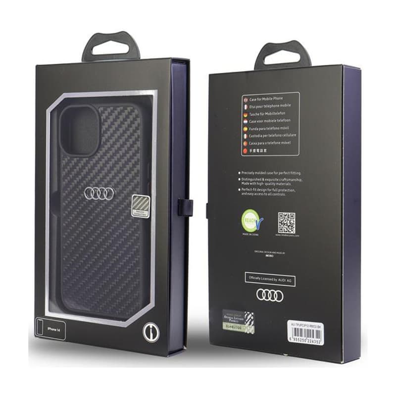 Audi Carbon Fiber - Case for iPhone 12 / iPhone 12 Pro (Black) 6