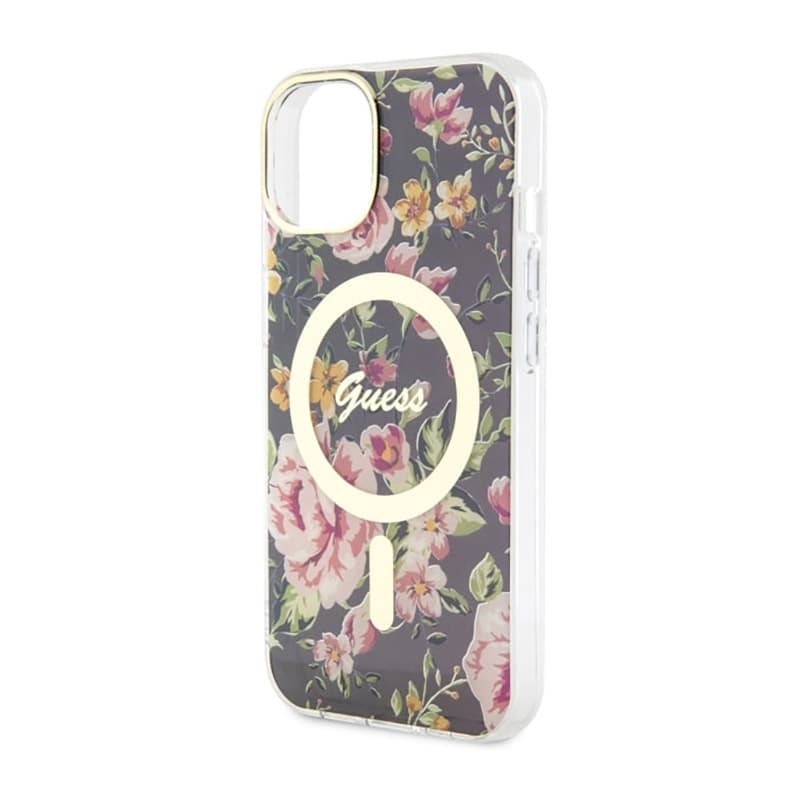 Guess Flower MagSafe - Case for iPhone 14 Plus (Black) 6