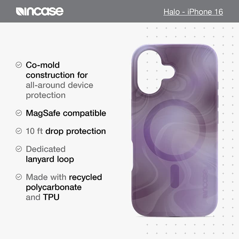 Incase Halo Case MagSafe - Case iPhone 16 (Oil Slick Lilac) 3